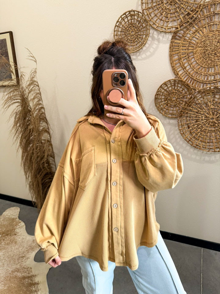 Jude & Judd Waffle Knit Button Up