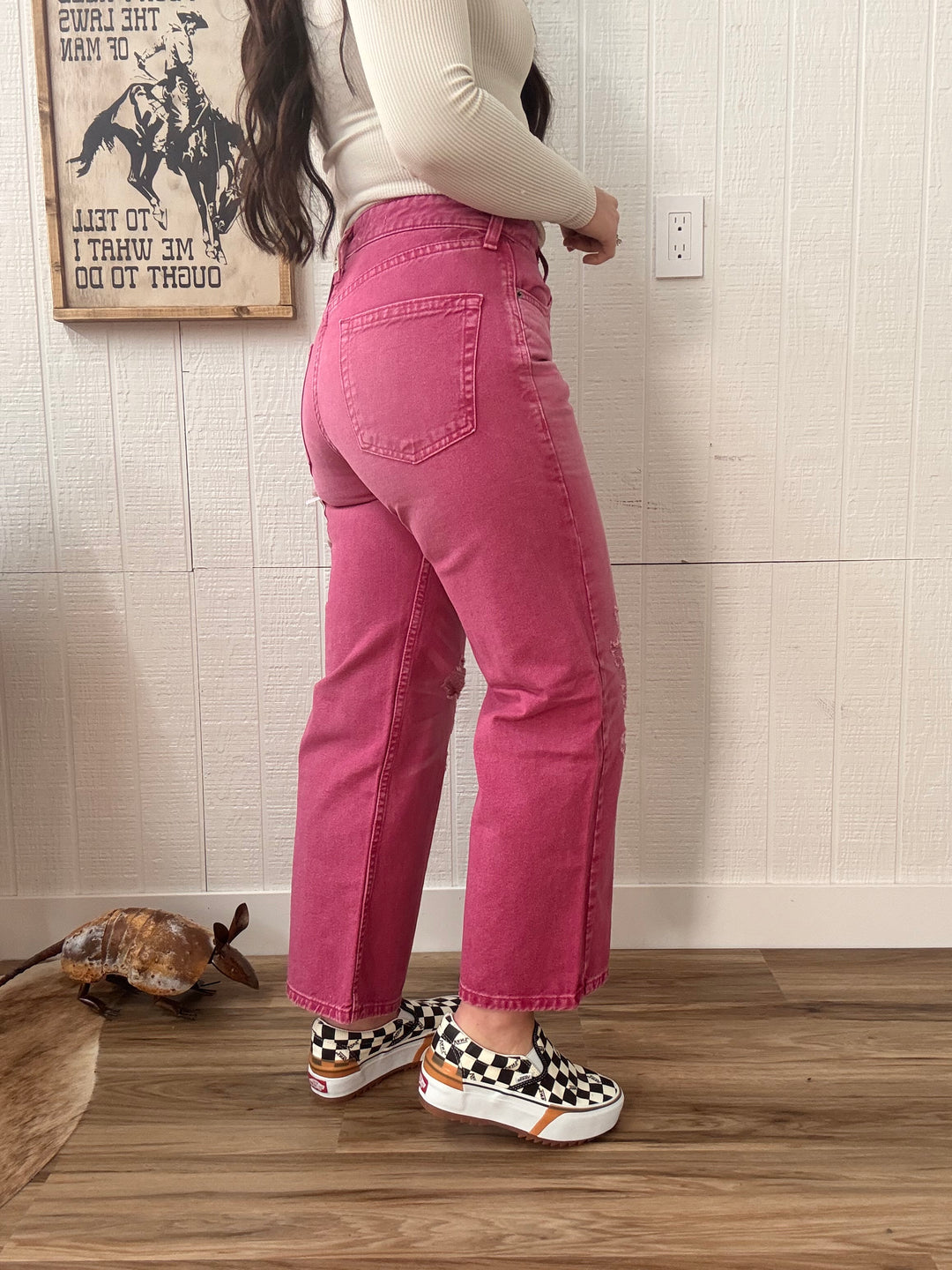 Ariat: Ultra High Rise Tomboy Wide: Pink