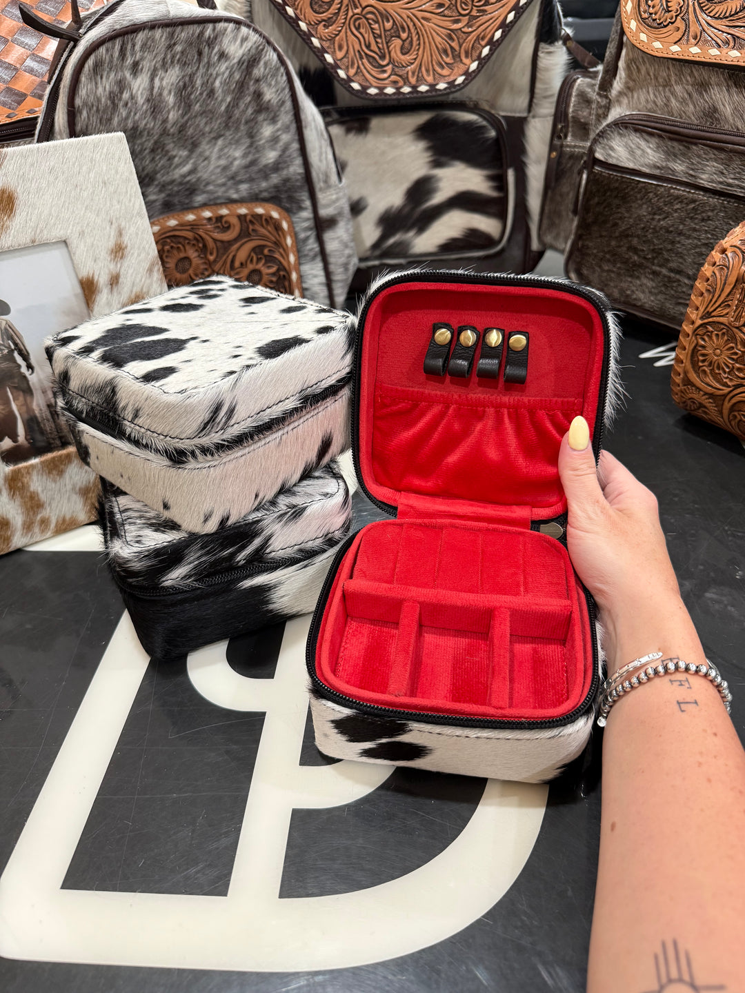 Cruella Cowhide Jewelry Box