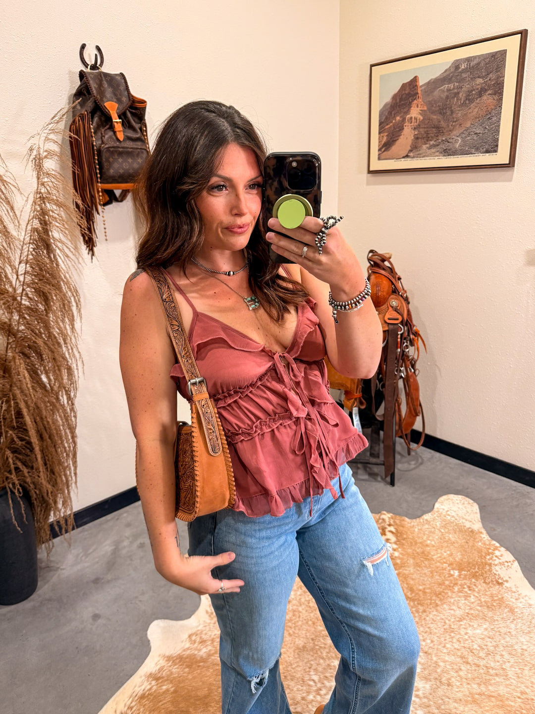 Loyal West Saddle Brown Purse