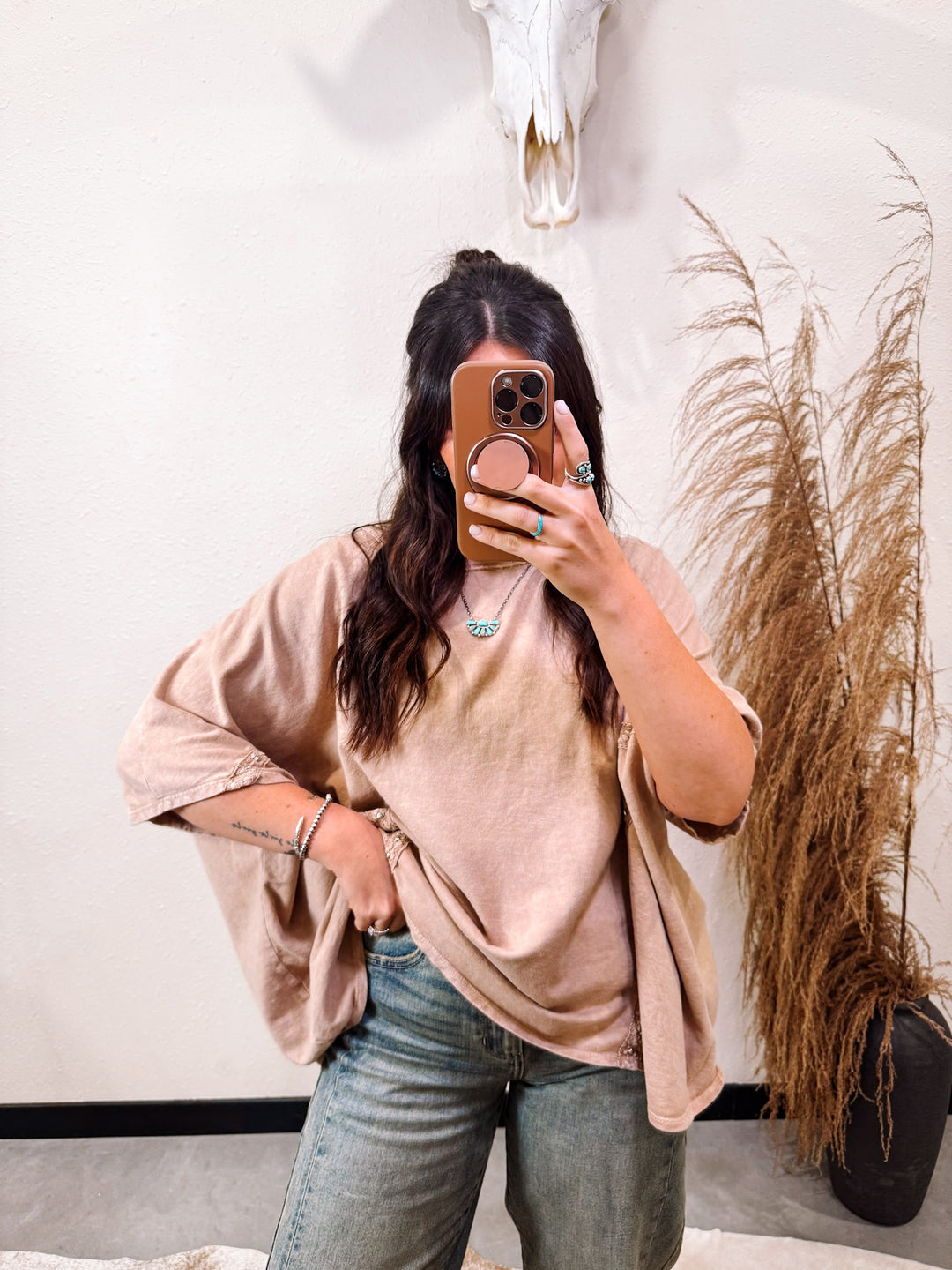Studded Eyelet Top