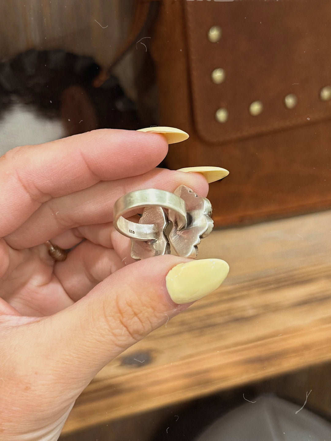 Heart Cluster Sonoran Gold Turquoise Ring - Adjustable