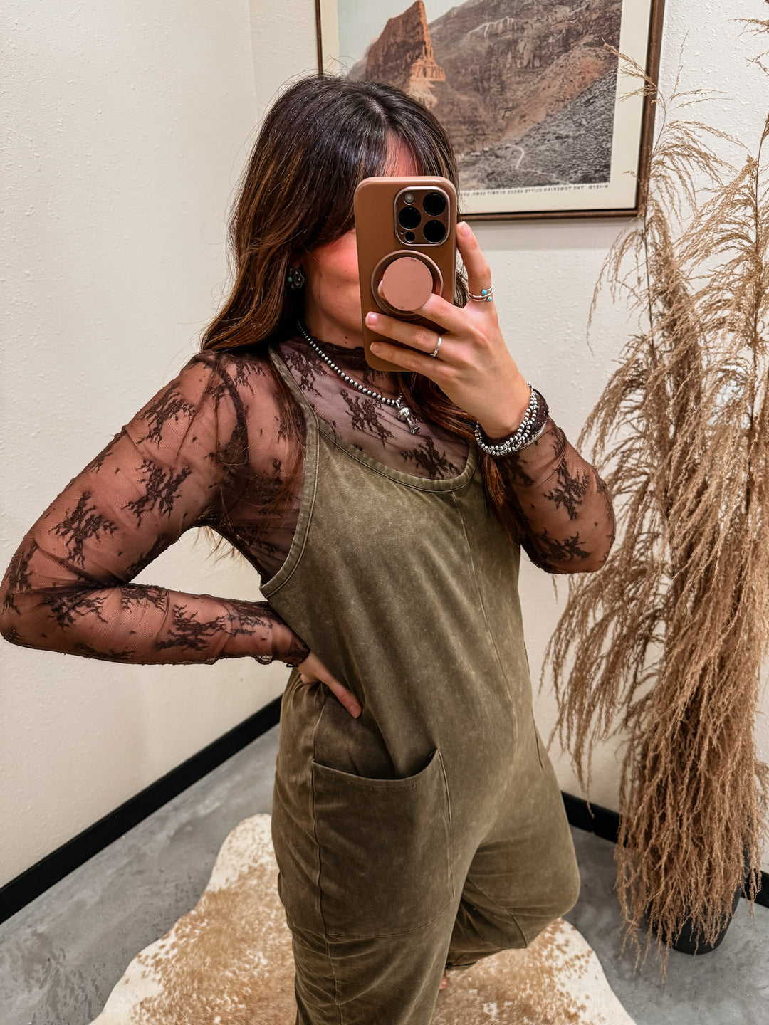 Mischief Lace Top: Brown