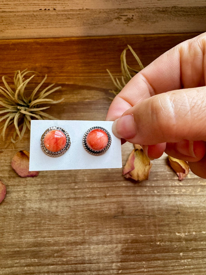 Spiny Oyster Stud Earrings