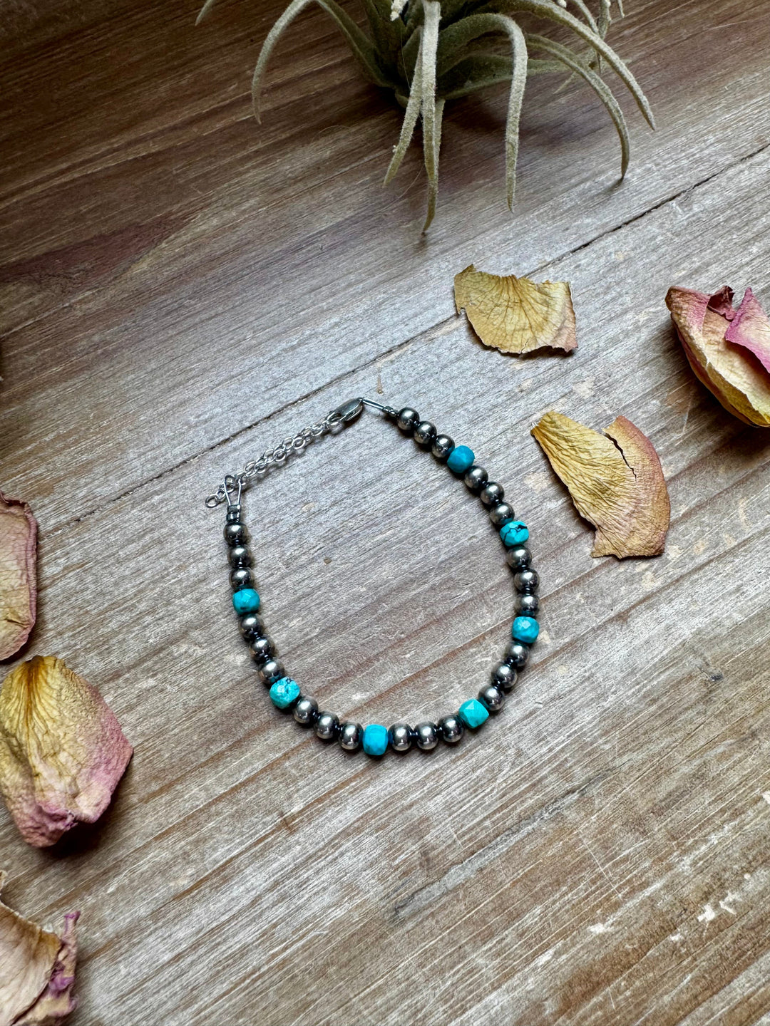 Faceted Turquoise Bracelet - 5mm