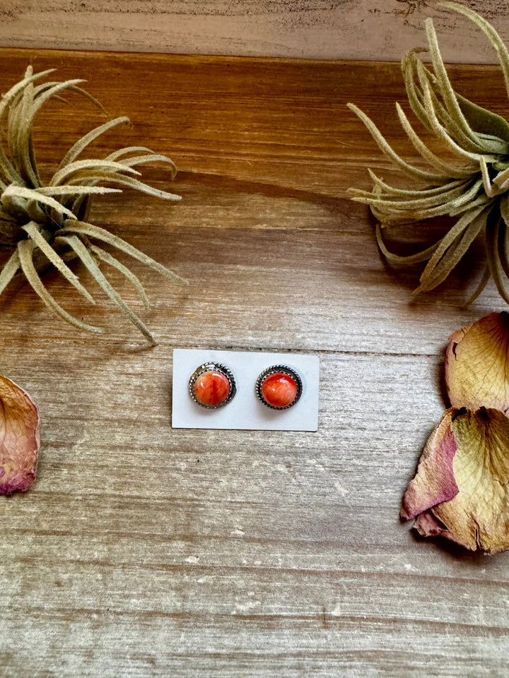 Spiny Oyster Stud Earrings