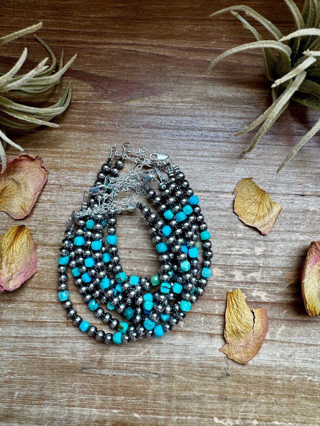 Faceted Turquoise Bracelet - 5mm