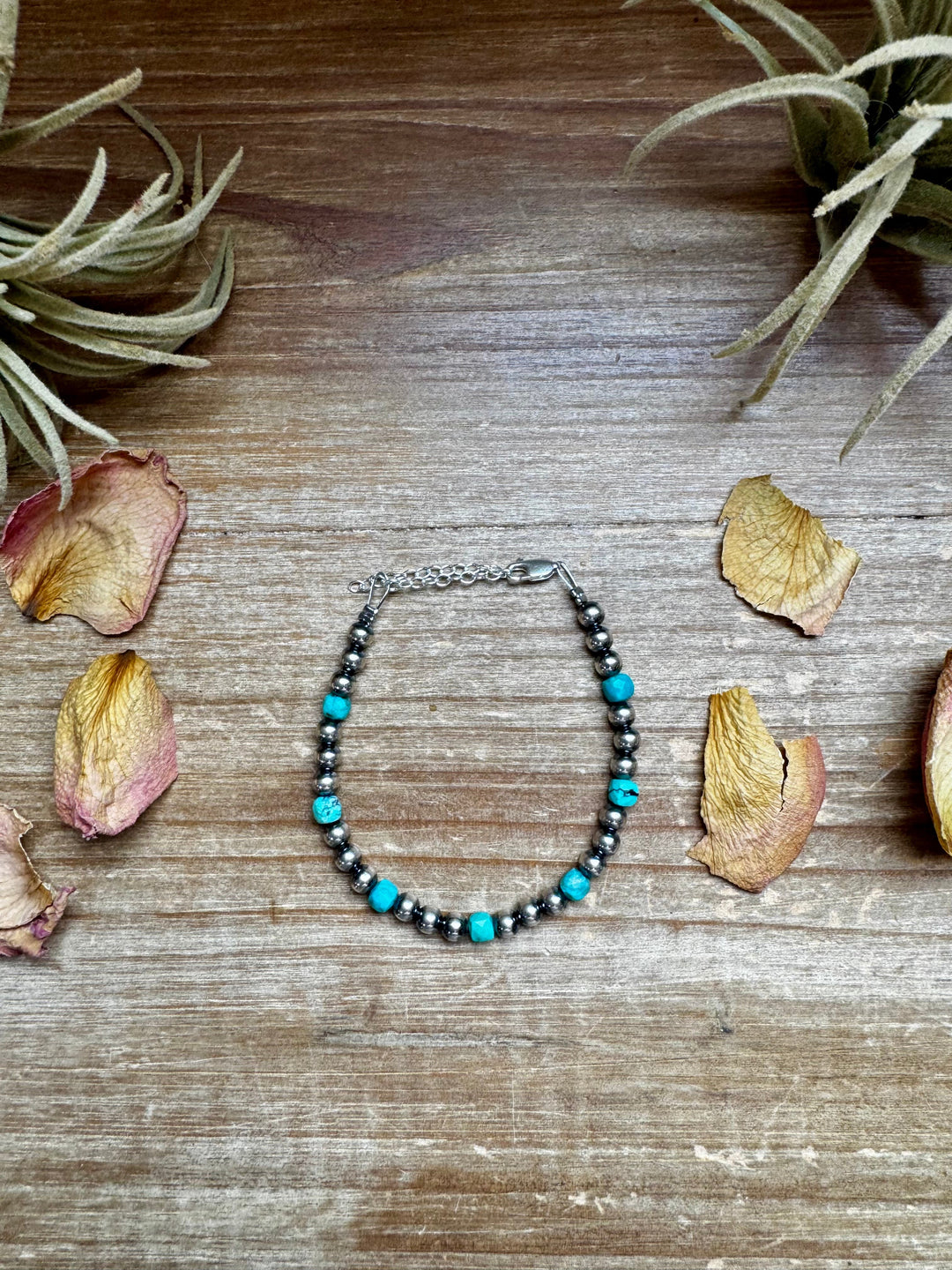 Faceted Turquoise Bracelet - 5mm