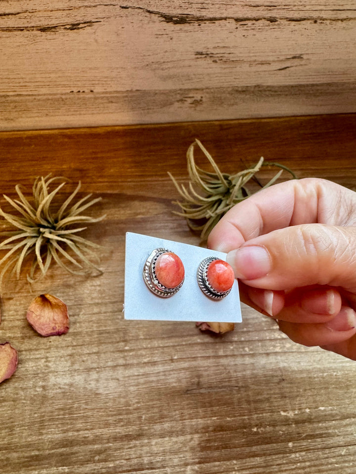 Spiny Oyster Stud Earrings