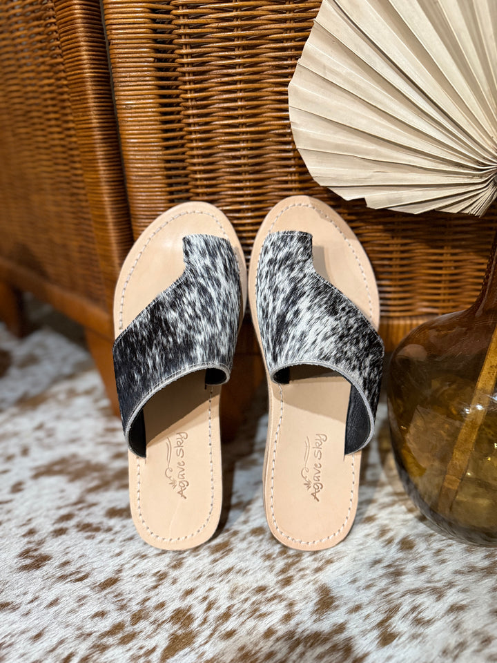 Agave Sky Cowhide Toe Sandal - Size 9 #2