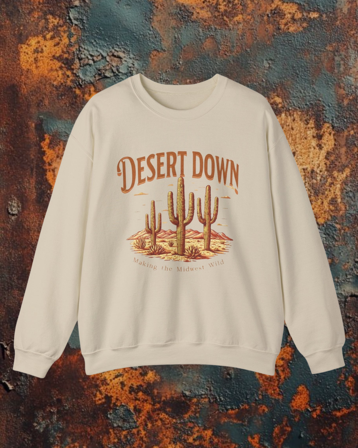 Desert Down Scene Crewneck Sweatshirt