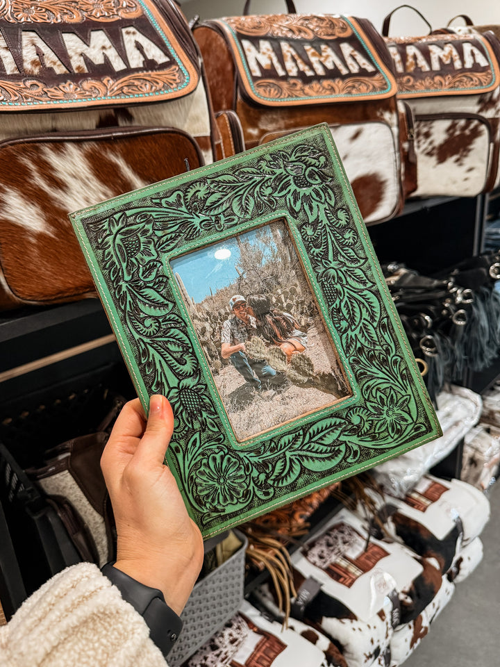 Tooled Picture Frame: Sage