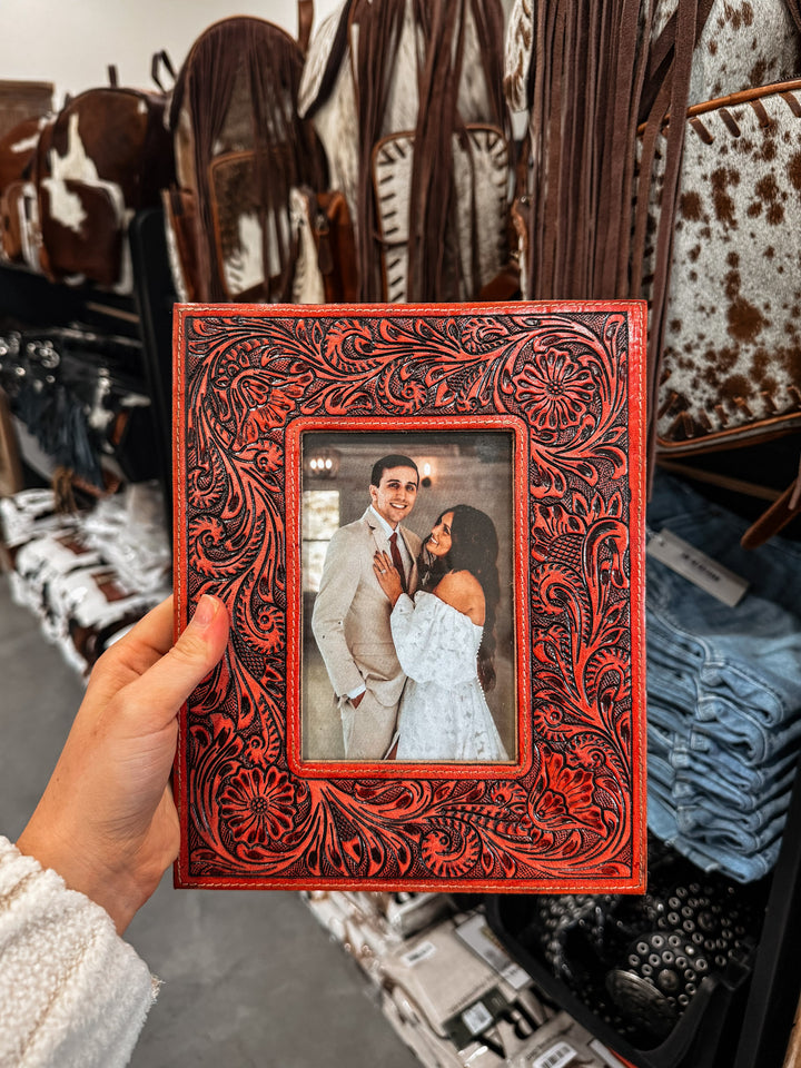 Tooled Picture Frame: Red