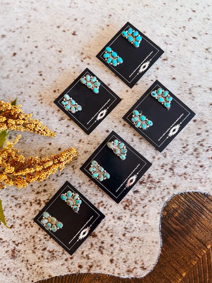 Kingman Half Cluster Earrings