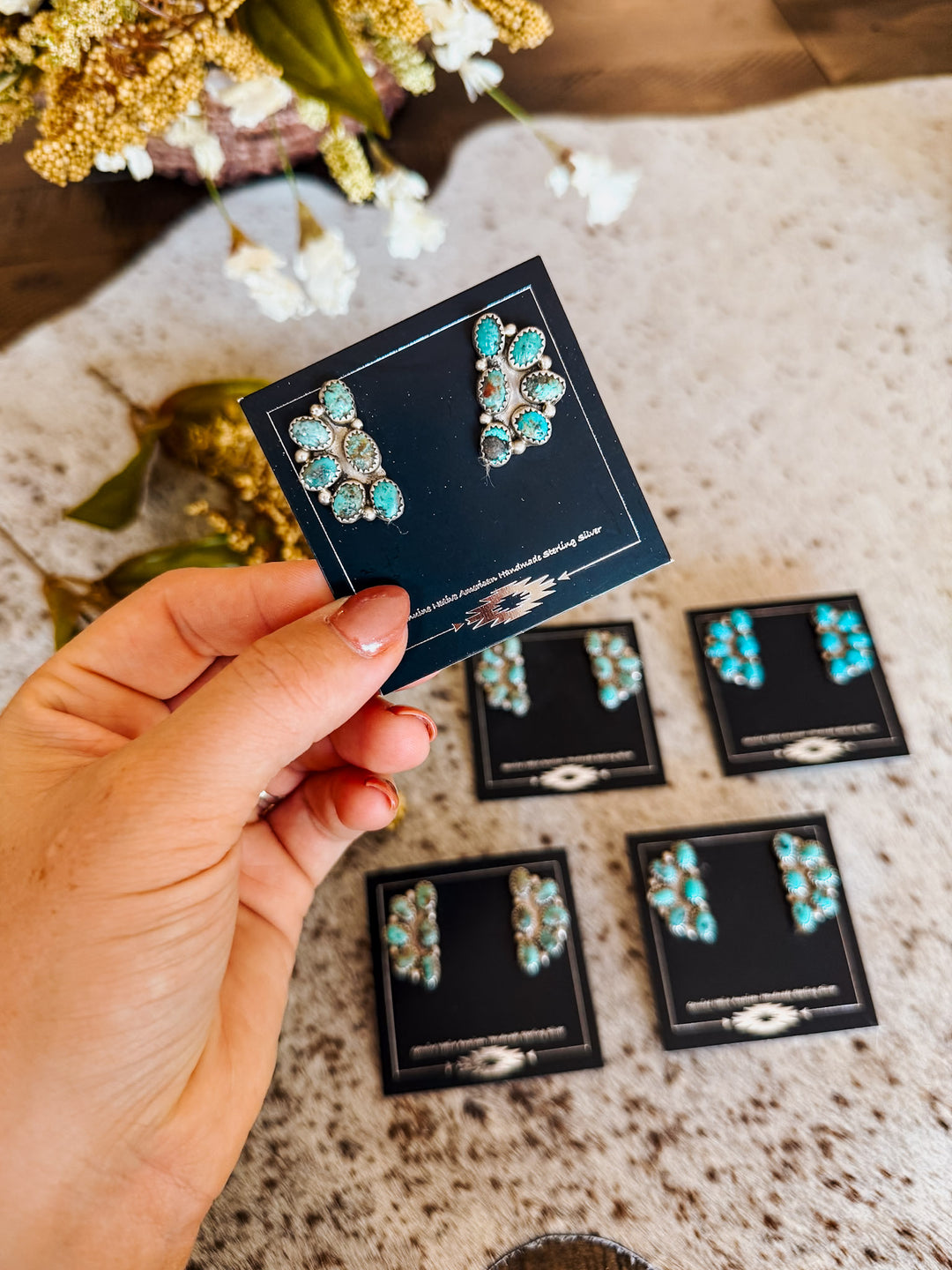 Kingman Half Cluster Earrings