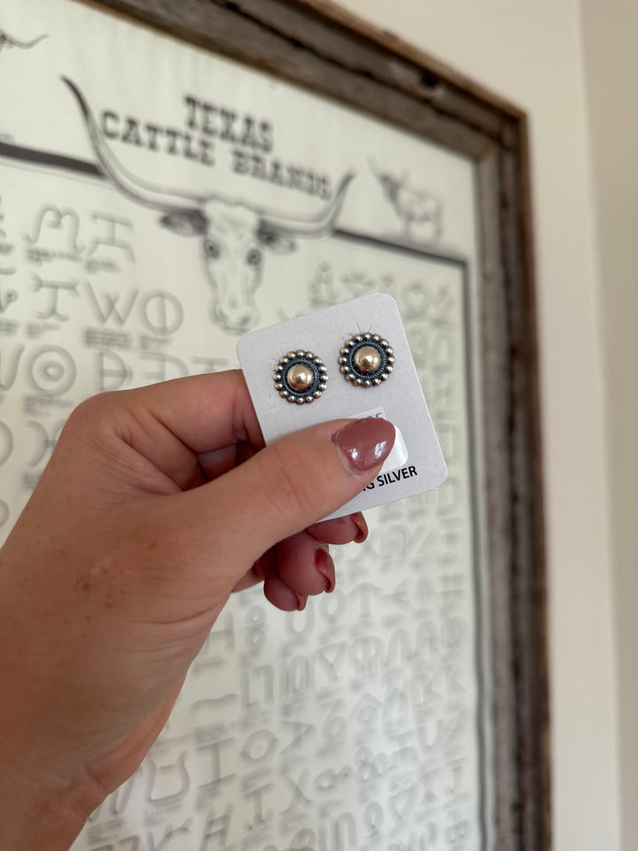 Silver Beaded Studs