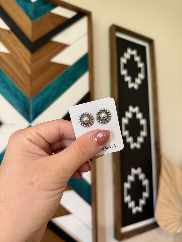 Silver Beaded Studs