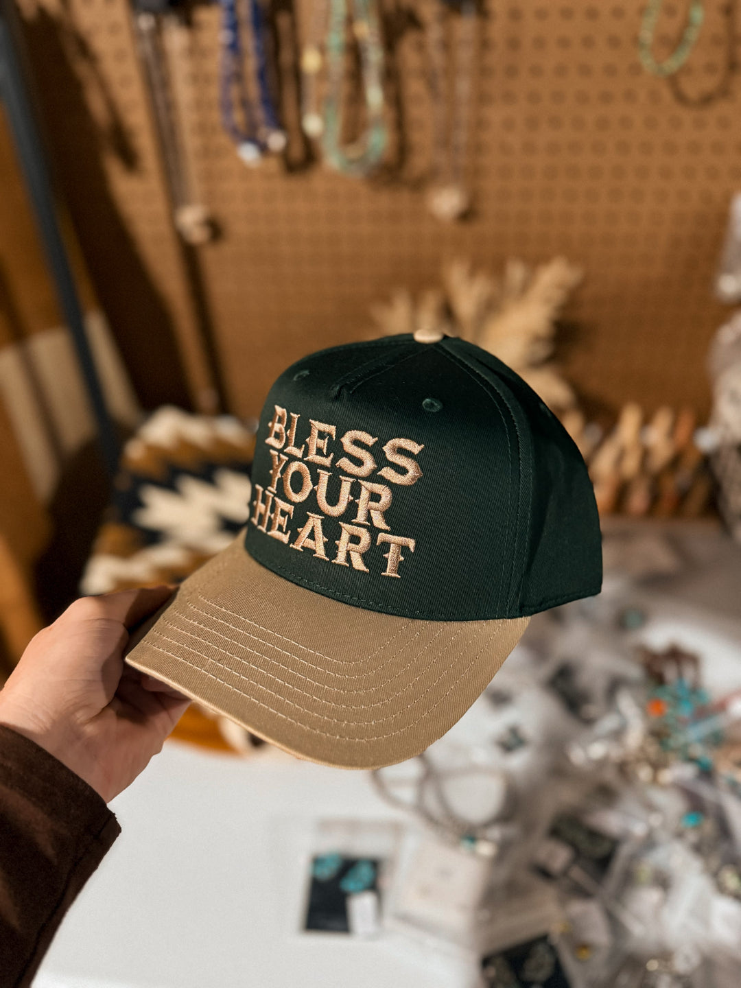 Bless Your Heart Hat: Dark Green