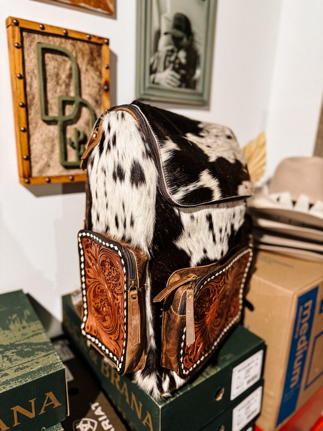 Evangeline Cowhide Backpack #2