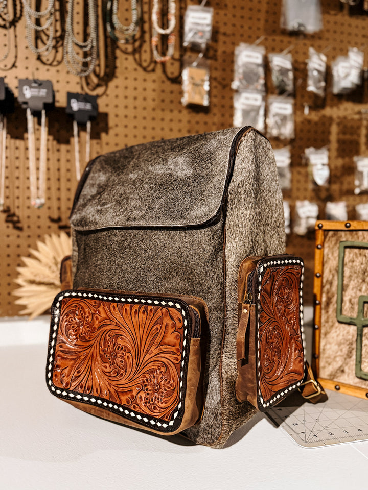 Evangeline Cowhide Backpack #3