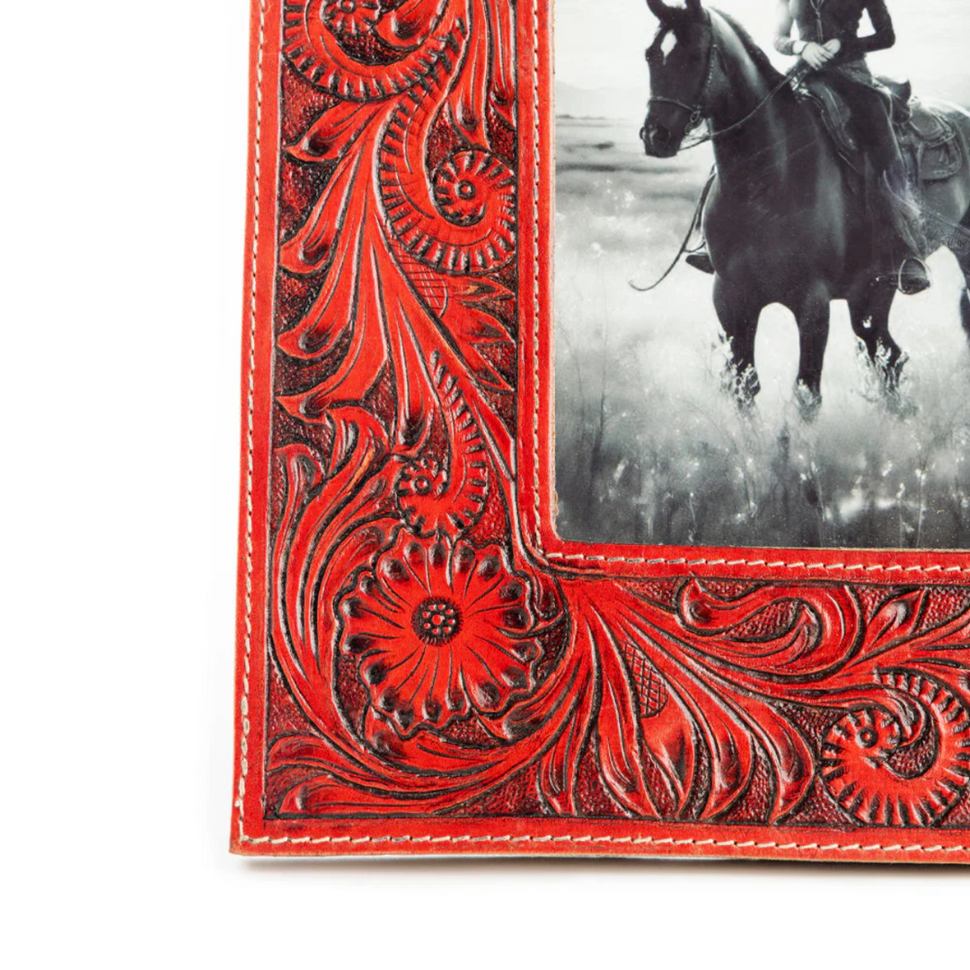 Tooled Picture Frame: Red