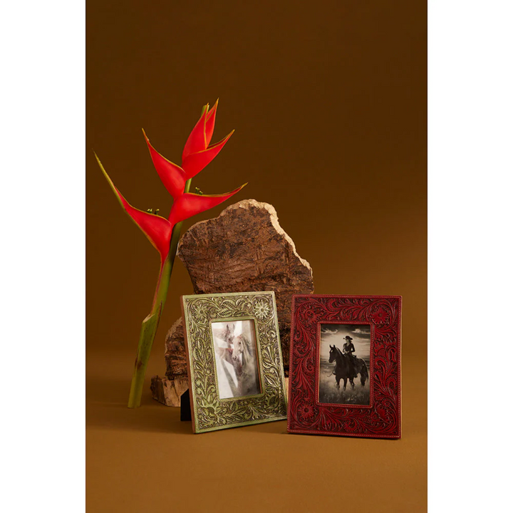 Tooled Picture Frame: Red