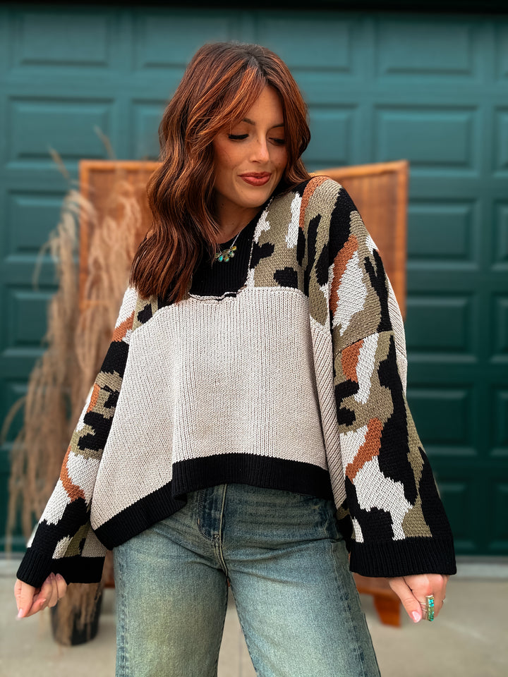 Camouflage Knit Sweater