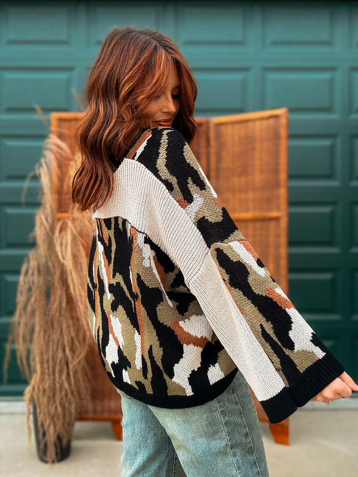 Camouflage Knit Sweater