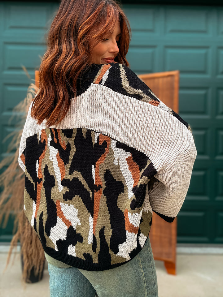 Camouflage Knit Sweater