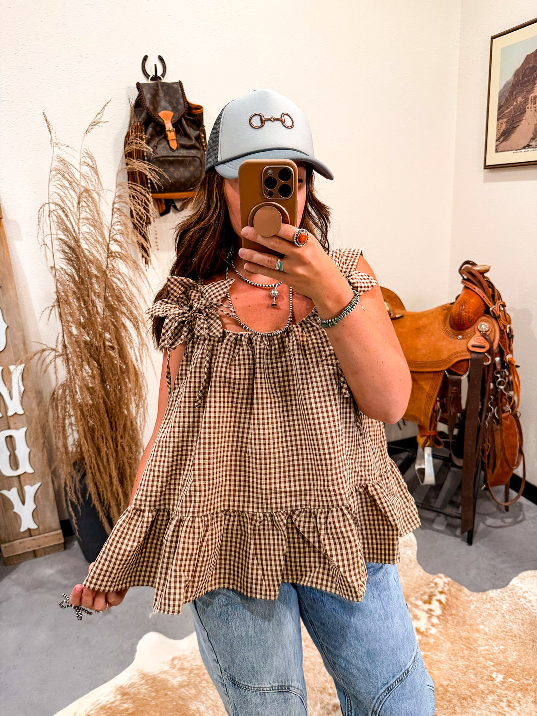 AnnieKay Gingham Top