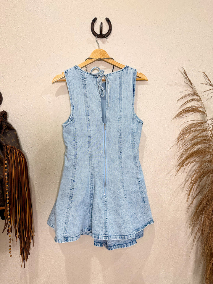 Denim Daisy Romper
