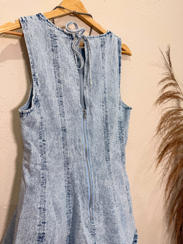 Denim Daisy Romper