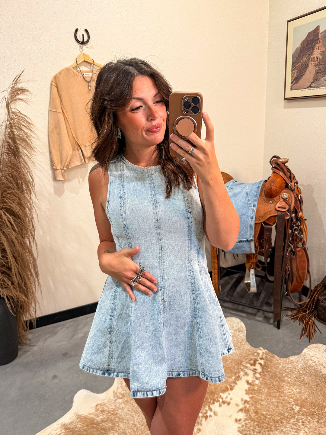 Denim Daisy Romper