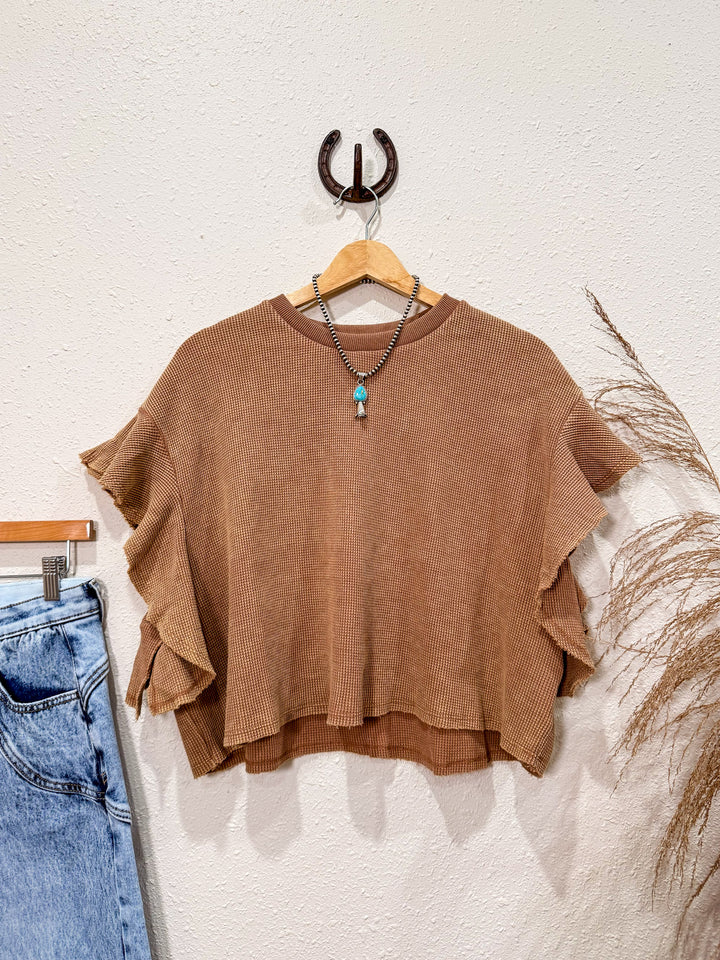 Charleston Waffle Knit Top