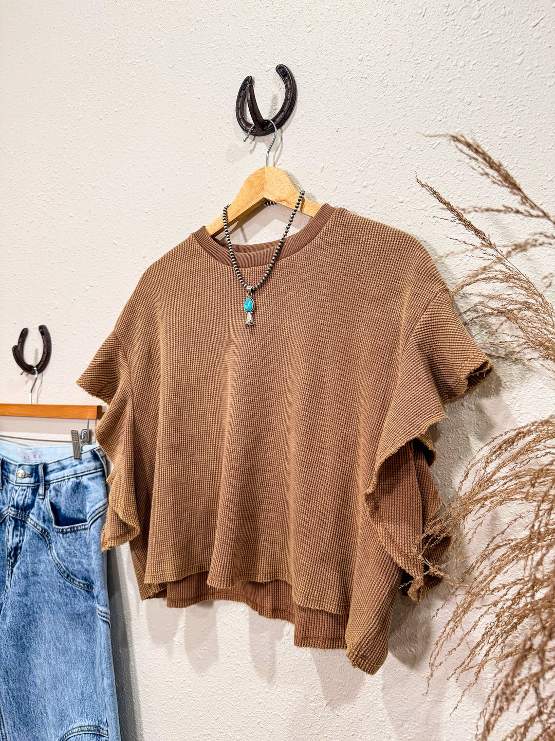Charleston Waffle Knit Top