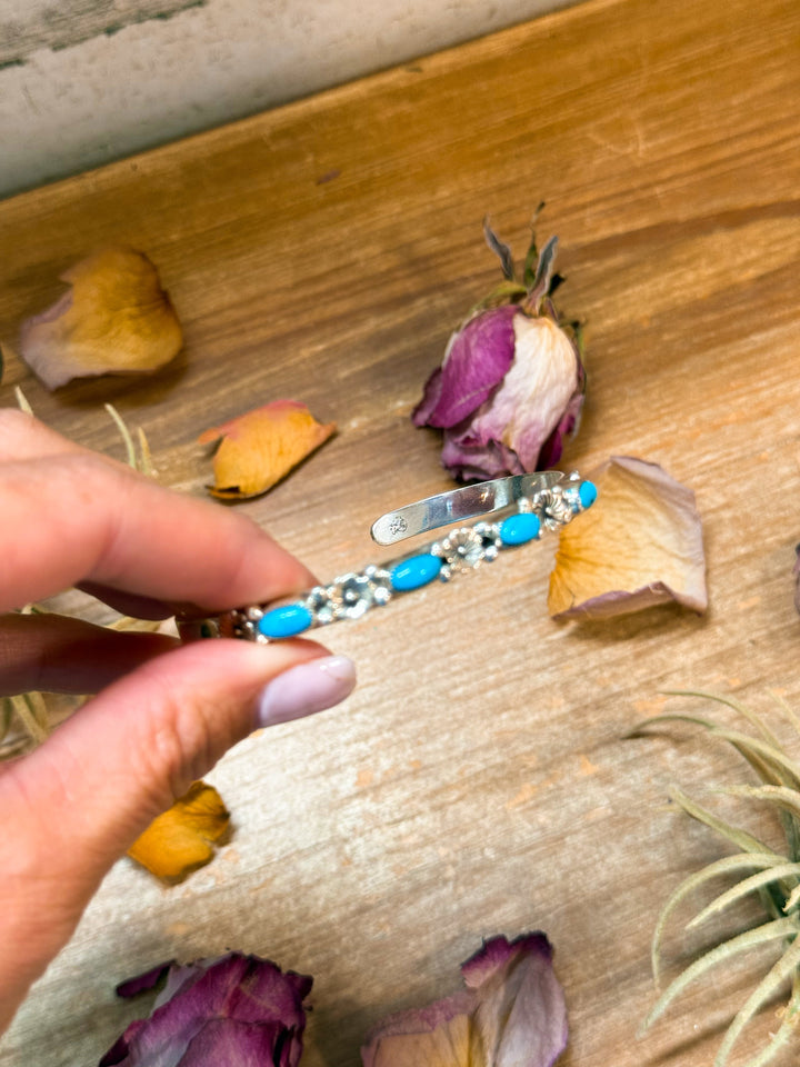 Sterling Silver Kingman Turquoise Cuff Bracelet