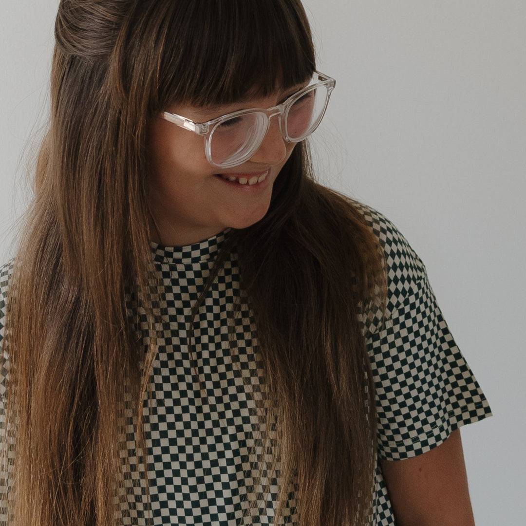 Child Boxy Tee Lounge Set | Lucky Micro Check