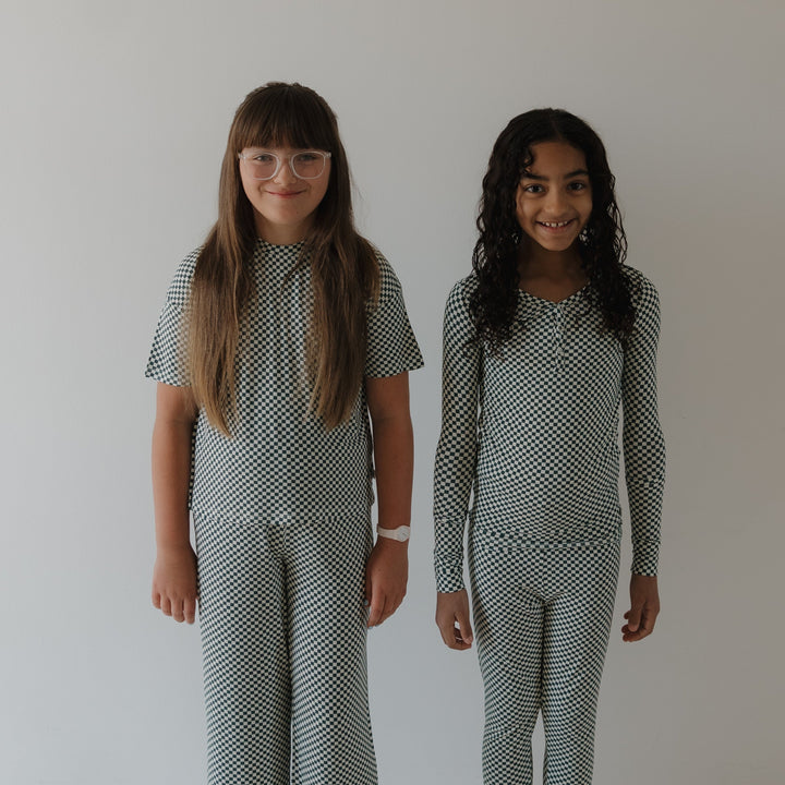 Child Boxy Tee Lounge Set | Lucky Micro Check