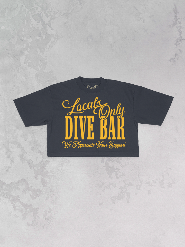 Underground: Locals Only Dive Bar Cropped Tee