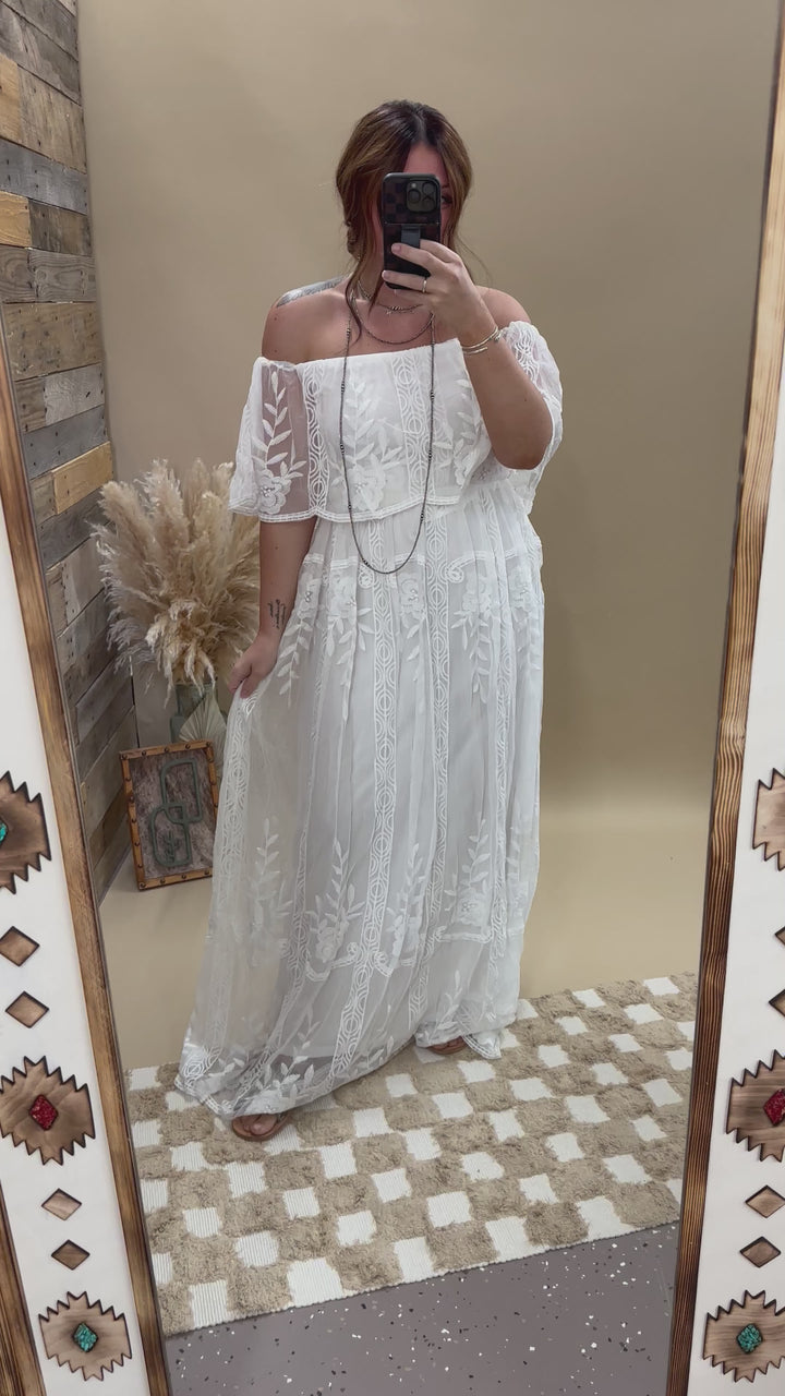 Bohemian White Maxi Dress