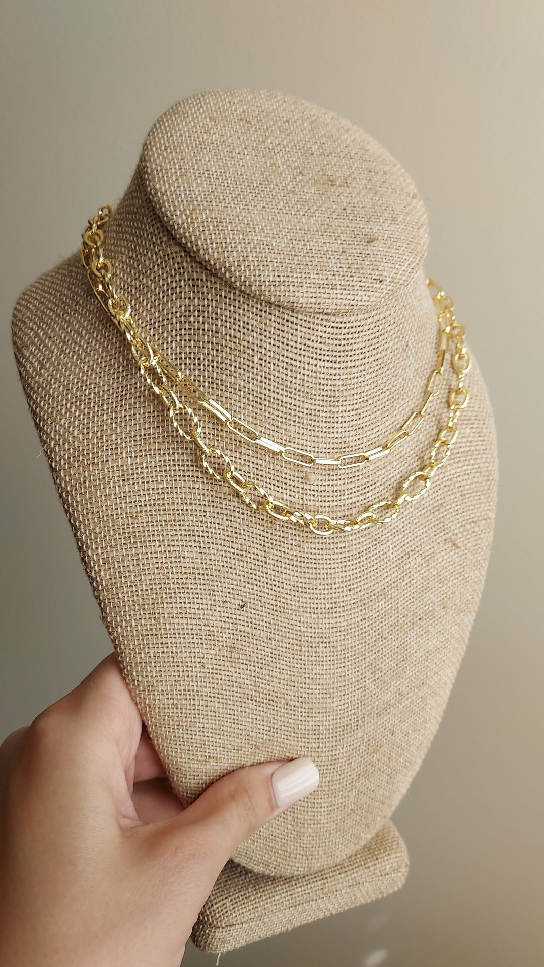 Dainty Gold Paperclip Necklace
