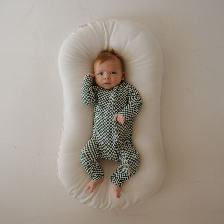 Bamboo Zip Pajamas | Lucky Micro Check