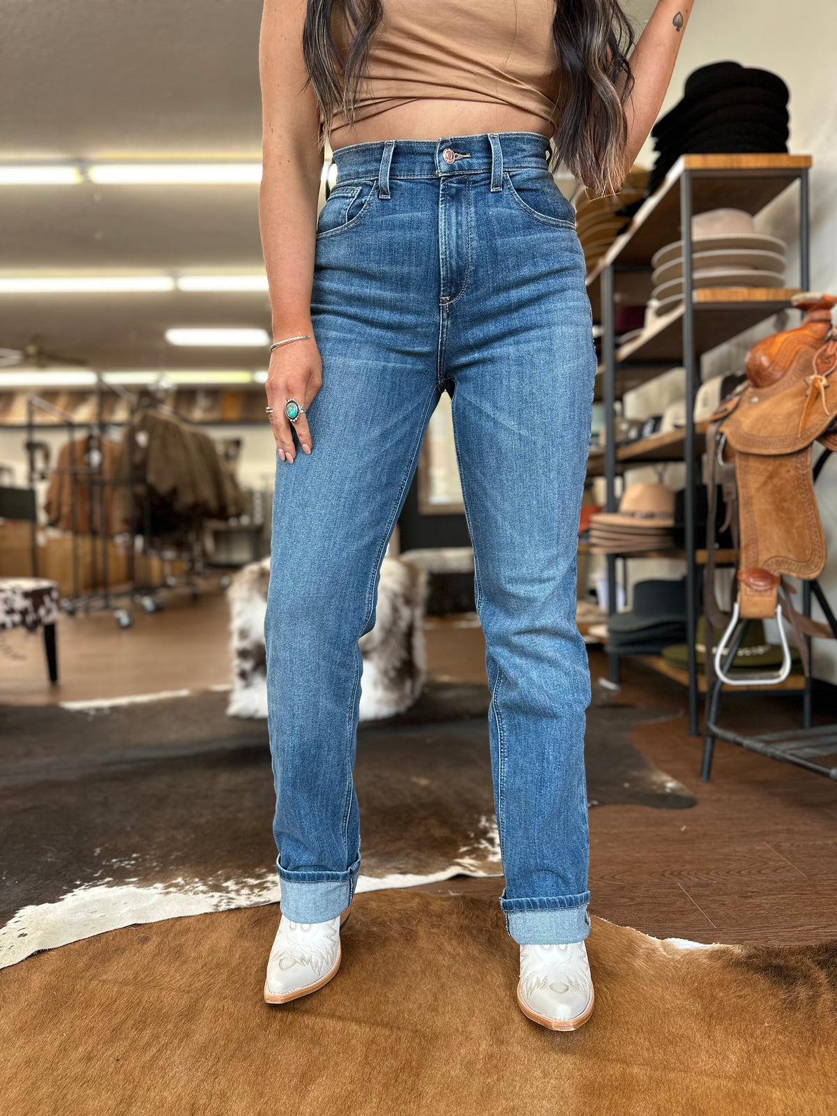 Ariat: Lucy Ultra High Rise Relaxed Straight Leg Jeans