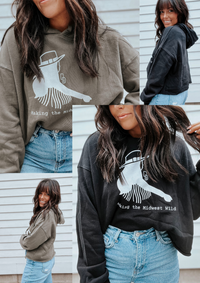 Making the Midwest Wild Cropped Hoodie: S-XXL